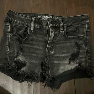 Black American Eagle Jean Shorts